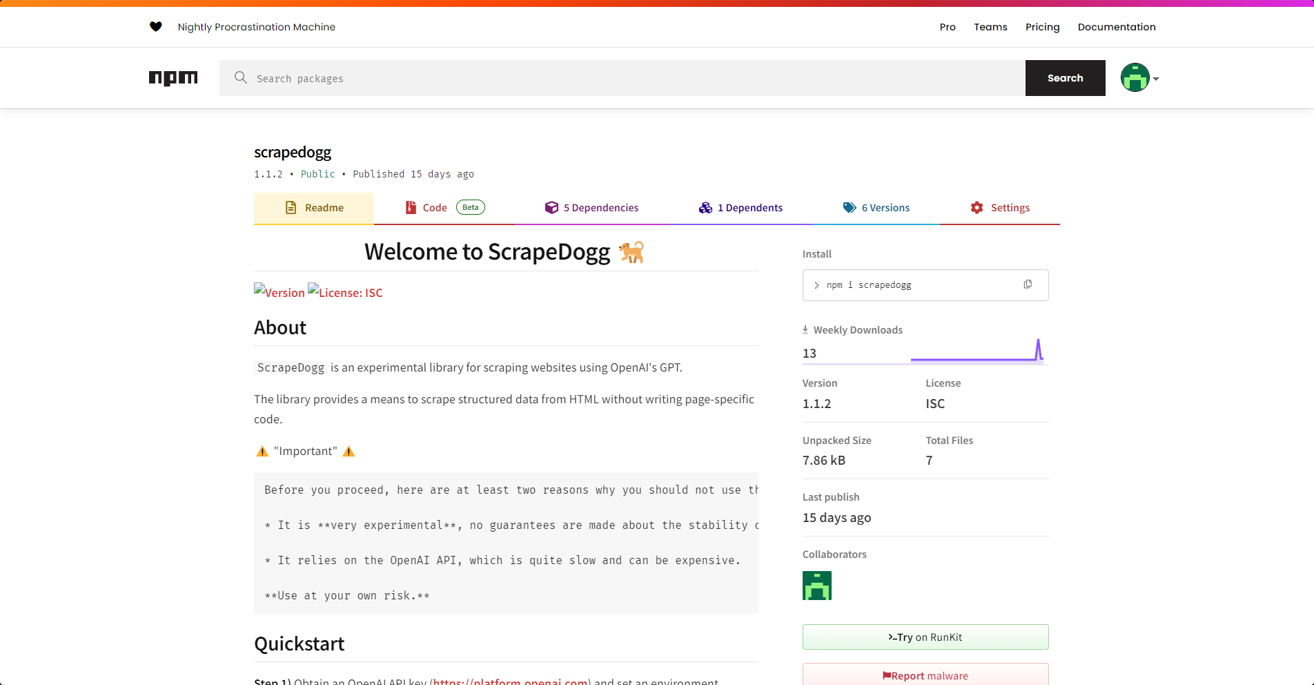 ScrapeDogg Screenshot